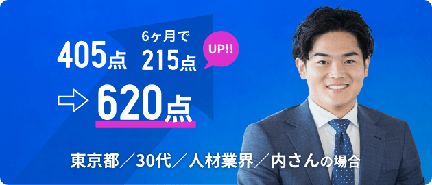 555点→840点 10ヶ月で285点UP!!! 埼玉県／30代／保険会社勤務／矢崎さんの場合